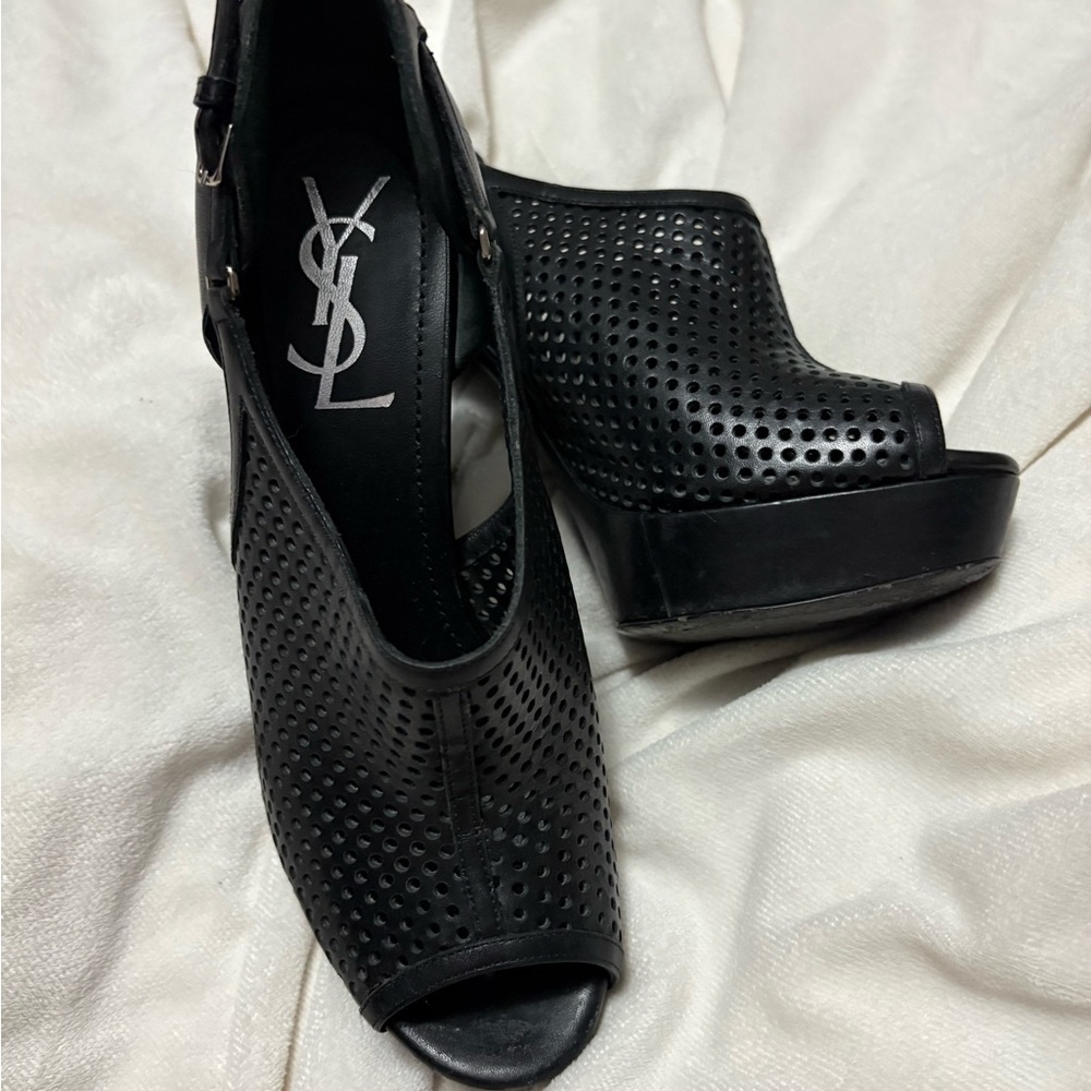 YSL Perforated Leather Heals